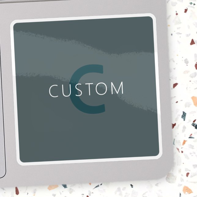 Adesivo Modelo de Monograma Personalizável na moda (Criador carregado)