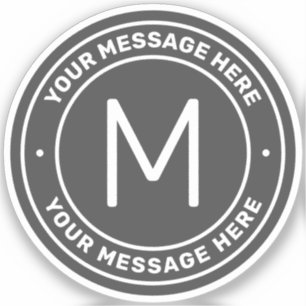 Adesivo Modelo de Texto Personalizável   CINZAS
