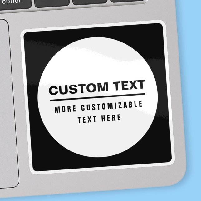 Adesivo Modelo de texto personalizável simples e negrito (Criador carregado)