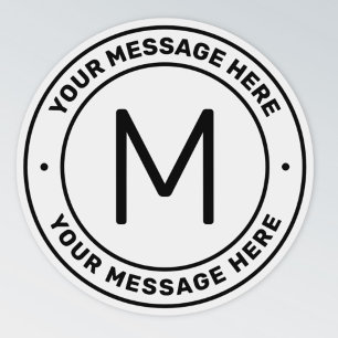 Adesivo Modelo de Texto Personalizável Transparente