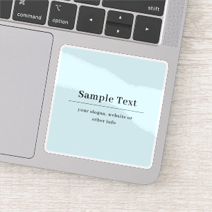 Adesivo Modelo de texto simples e elegante   Azul