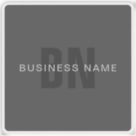 Adesivo Modelo Monograma Editável Cinza