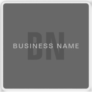 Adesivo Modelo Monograma Editável Cinza