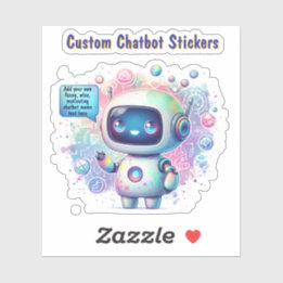 Adesivo Modelos de Cartoon de Memórias do Chatbot de cria