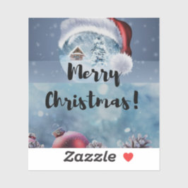 Adesivo Modern funny cute Christmas reindeer