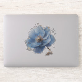 Adesivo Modern Minimalist Gold and Blue Poppy