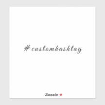 Modern Minimalist Hashtag Social Sticker