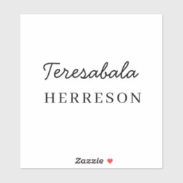 Adesivo Modern Script Stylish Monogram Design