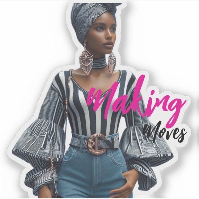 Adesivo Modern Sophisticated Custom-Cut Vinyl Sticker (Frente)