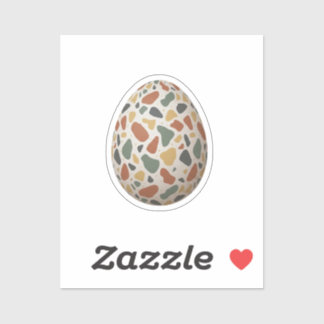 Adesivo Modern Terrazzo Pattern Easter Egg Abstract 