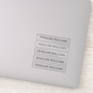 Adesivo Modern Transparent Business Label – Custom Text