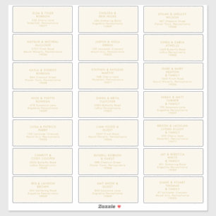 Adesivo Moderno Dourado   Cream Casamento Vinheta de Ender