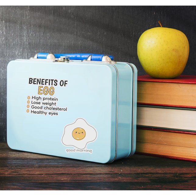 Adesivo Moderno Engraçado Citação Benefícios Do Ovo Para O (Modern egg lover sticker)