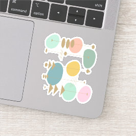 Adesivo Moderno Meio século da Idade do Espaço Atômica