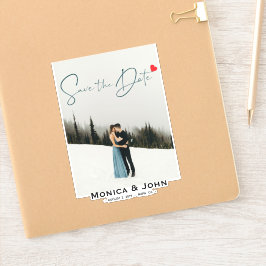 Adesivo Moderno Salvar a data Foto personalizada