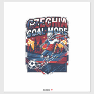 Adesivo Modo de Gol da República Tcheca Esqueleto Striker 