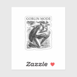 Adesivo Modo Duende Goblincore Estética Vintage Engraçado 