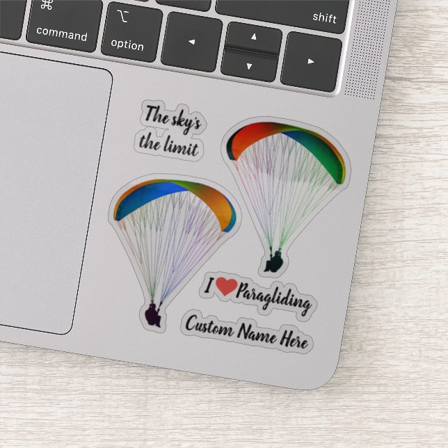 Adesivo Moldado de Vinil de Curto-Contorno de Paraglider (Detalhe)