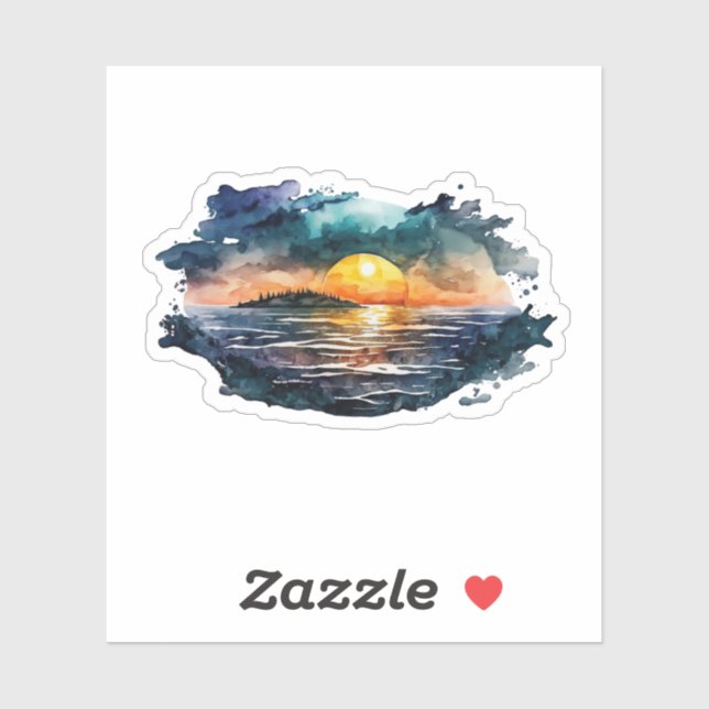 Adesivo Molde de Aquarela (Folha)