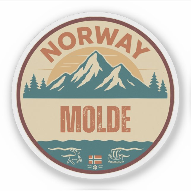 Adesivo Molde, Noruega Noruega (Frente)