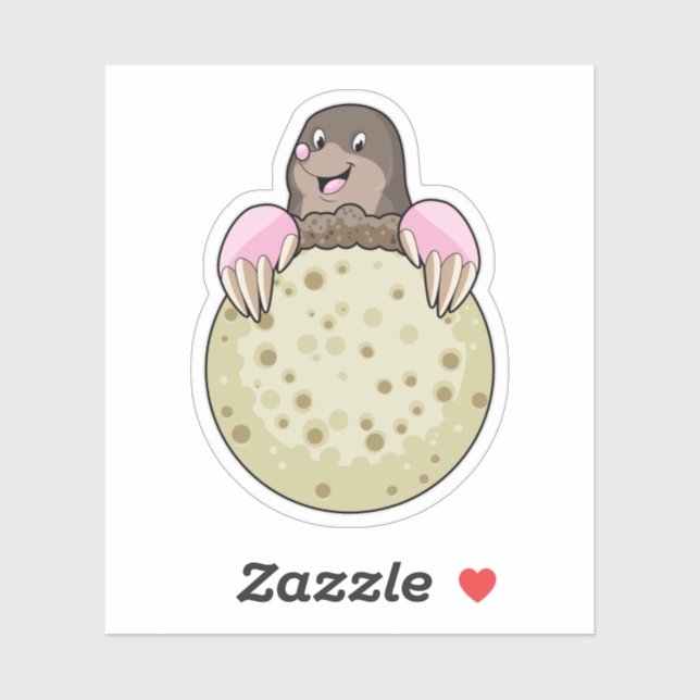 Adesivo Mole com Lua (Folha)