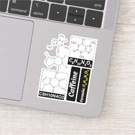 Adesivo Molécula de Cafeína (Química Café) Educação