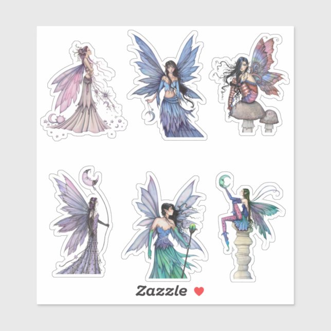 Adesivo Molly Harrison Fairy Stickers Fantasy Art Fairies (Folha)