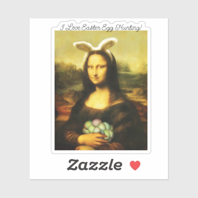 Adesivo Mona Lisa Bunny Ears Easter (Folha)