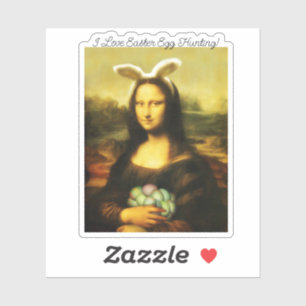 Adesivo Mona Lisa Orelhas de Coelho Páscoa