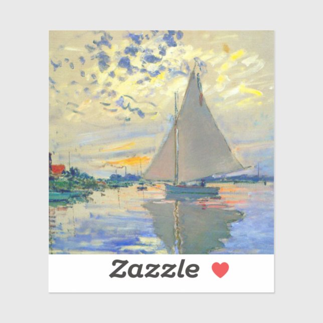 Adesivo Monet Sailboat no Le Petit-Gennevilliers (Folha)