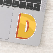 Monograma da Letra D, Fonte de Tipo 3D Negrito Ini