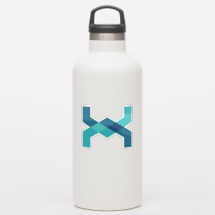Adesivo Monograma de Letra X Clássico Azul