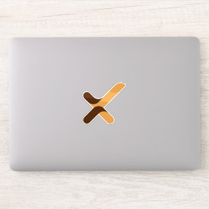 Adesivo Monograma de letra X com marca de verificação mode