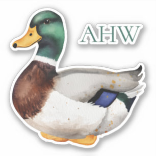 Adesivo Monograma do Pato de Mallard