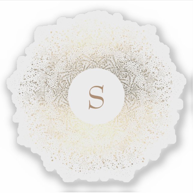 Adesivo Monograma do Sparkle Dourado (Frente)