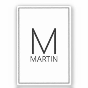 Adesivo Monograma e Nome Personalizados Modernos