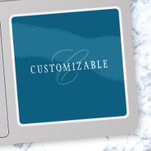 Monograma Elegante | Azul Oceano