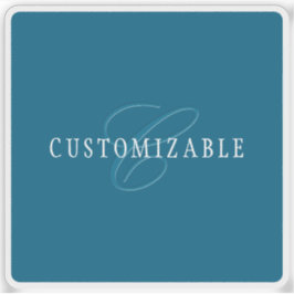 Adesivo Monograma Elegante | Azul Oceano