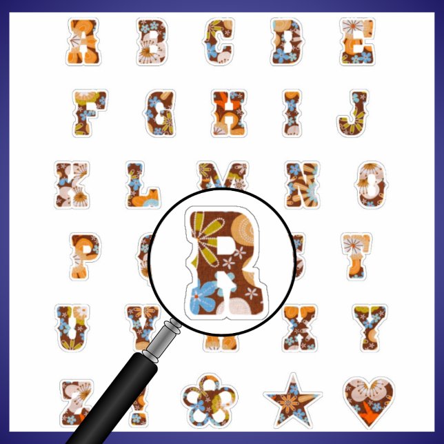 Adesivo Monograma Floral do Tema Ocidental | Letras alfabé (Criador carregado)