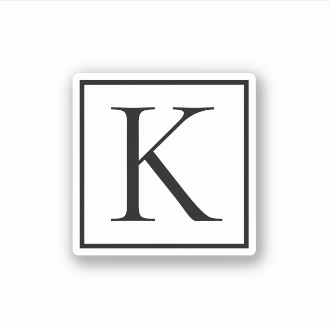 Adesivo Monograma inicial (Frente)