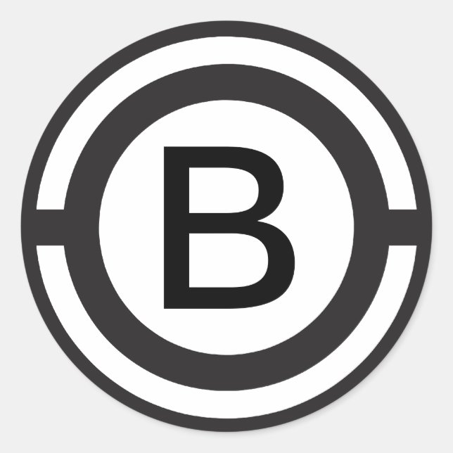 Adesivo Monograma Inicial Personalizado (Frente)