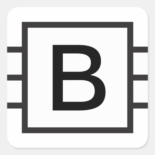 Adesivo Monograma Inicial Personalizado (Frente)