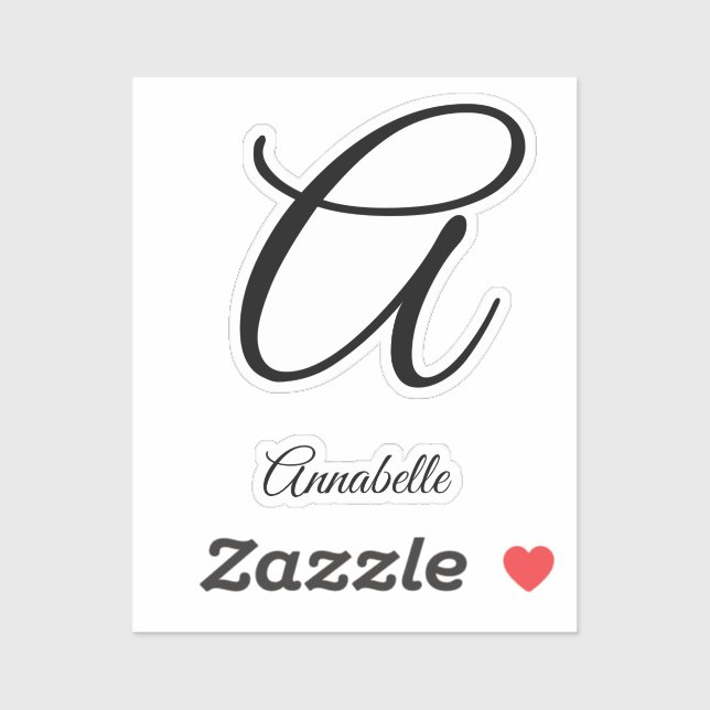 Adesivo Monograma - Letra e Nome (Folha)