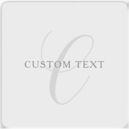 Adesivo Monograma Moderno Elegante | Cinzas e Branco (edit