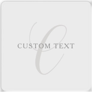 Adesivo Monograma Moderno Elegante   Cinzas e Branco (edit