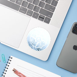 Adesivo Monograma monograma de emblem em estrela de compas