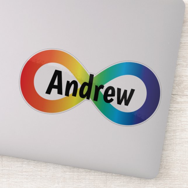 Adesivo Monograma Neurodiversidade Autismo Aceitação Arco- (Detalhe)