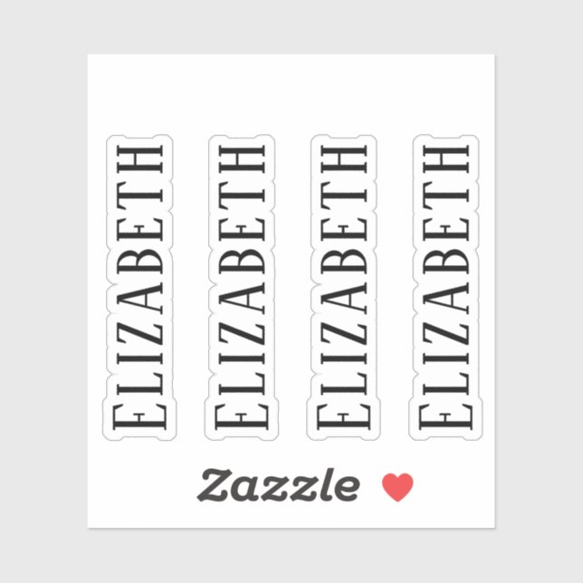 Adesivo Monograma personalizado, simples moderno (Folha)