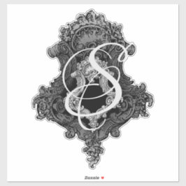 Adesivo Monograma Personalizado Vinheta Inicial de Vinilo