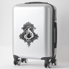 Adesivo Monograma Personalizado Vinheta Inicial de Vinilo